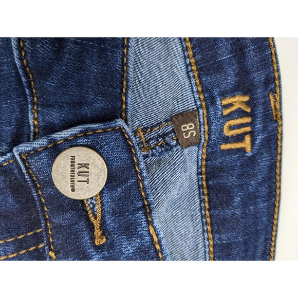 Kut From The Kloth Women's Toothpick Skinny Jeans Straight Leg Dark Wash size 8S - Picture 2 of 11